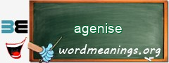 WordMeaning blackboard for agenise
